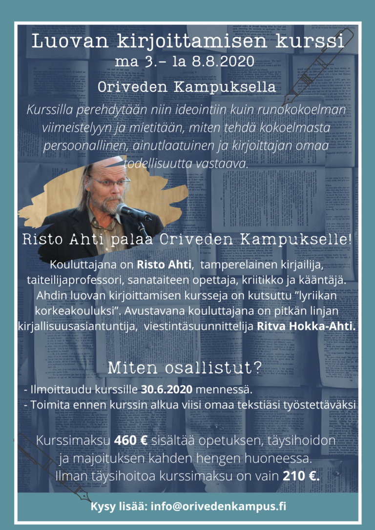 Luovan Kirjoittamisen Kurssi | Oriveden KAMPUS