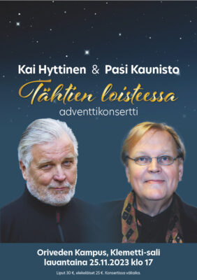 Kai Hyttinen & Pasi Kaunisto - Tähtien loisteessa Adventtikonsertti, Oriveden Kampus 25.11.2023